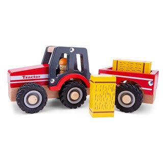 New Classic Toys - Tracteur avec Remorque - Bottes de Paille